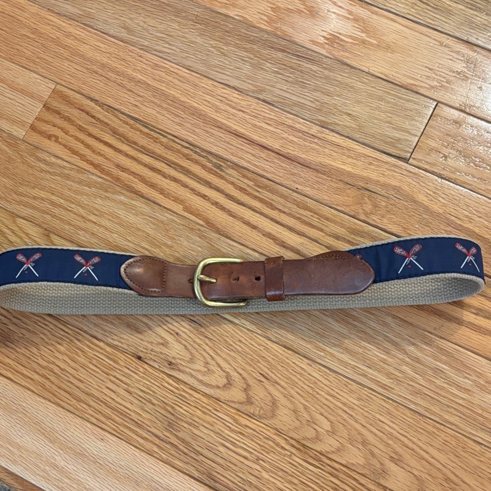 Kids Navy and Red Lacrosse Belt